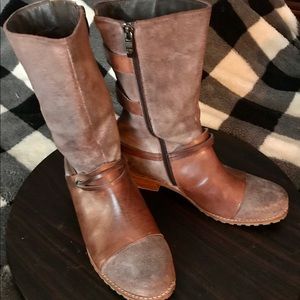 Size 40 Antelope mid calf, leather boots